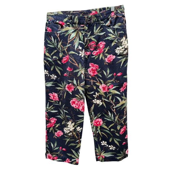 Vintage Ralph Lauren Jeans Co Floral Capri Pants | Size 10 - Picture 2 of 9